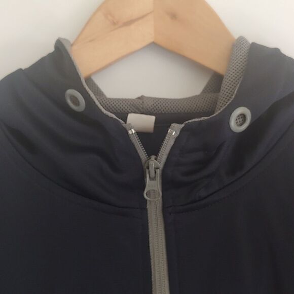 Just Strong Women's Zip Front Hoodie Jacket Navy and Grey Size M - Picture 4 of 13